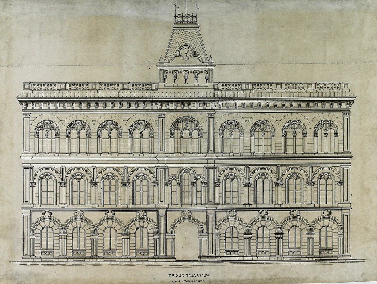 Concurso Kings County Courthouse, Chicago, Illinois, Elevación de Peter Bonnett Wight