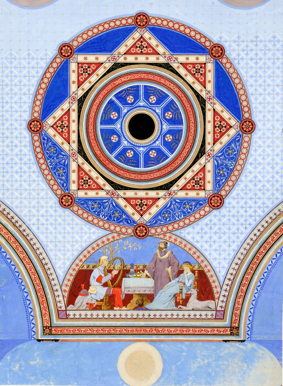 Casa de la Ópera de Ottawa, Ottawa, Illinois, diseño de plantilla de pared de Peter Bonnett Wight