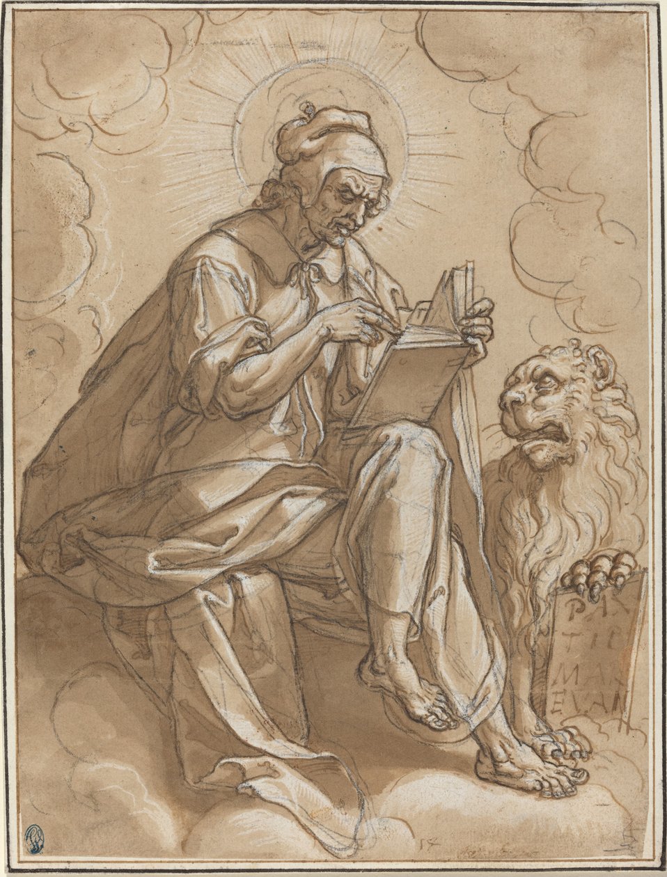 San Marcos el Evangelista de Peter Candid after Heinrich Aldegrever after Georg Pencz