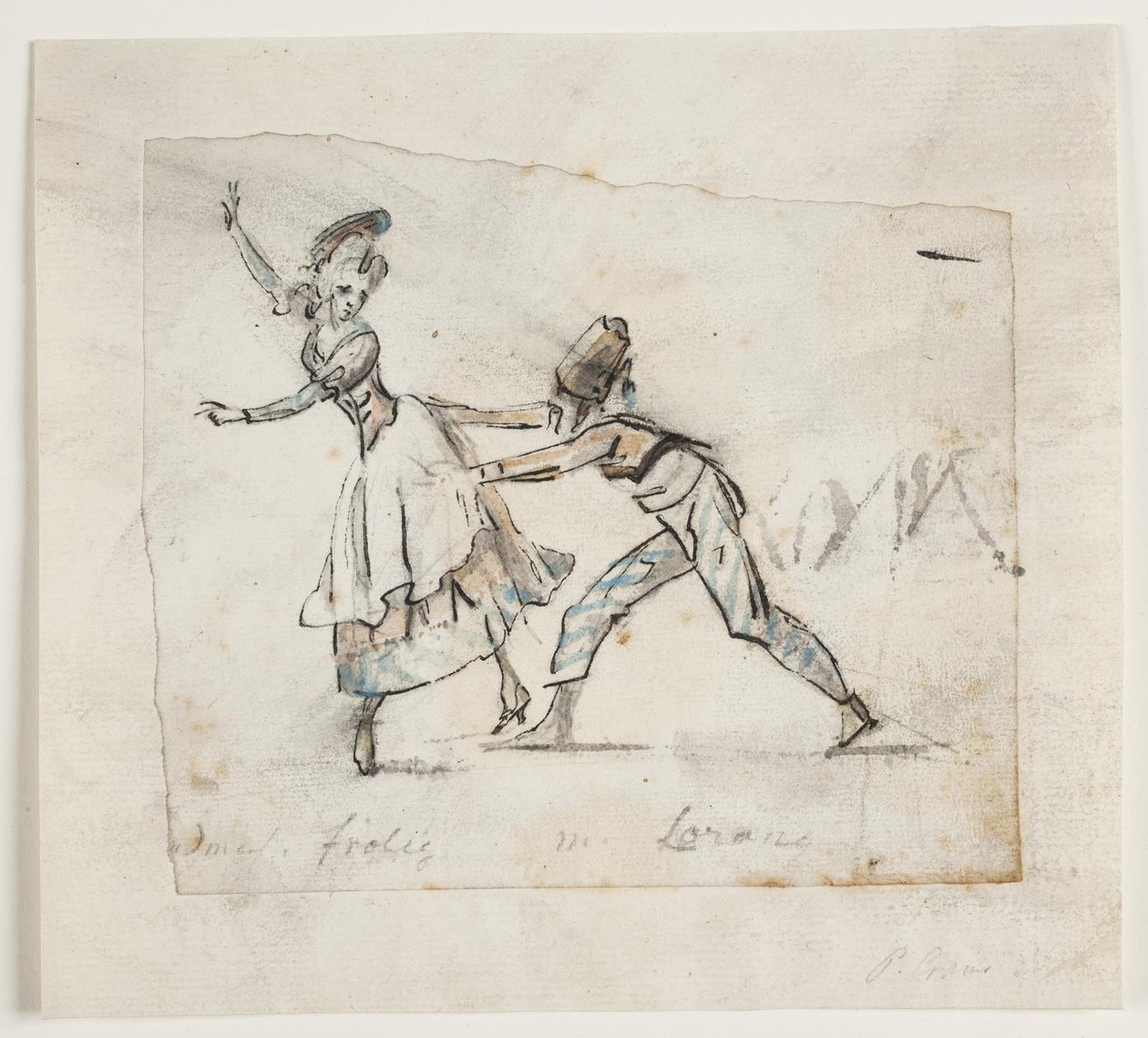 Anine Frölich y Pierre Jean Laurent en una escena del ballet "El campamento de los gitanos" de Galeotti, El Teatro Real Danés de Peter Cramer