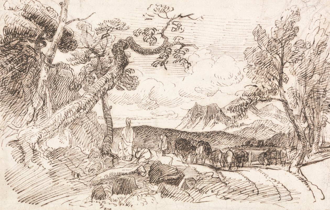 Estudio para "Elías de Peter DeWint