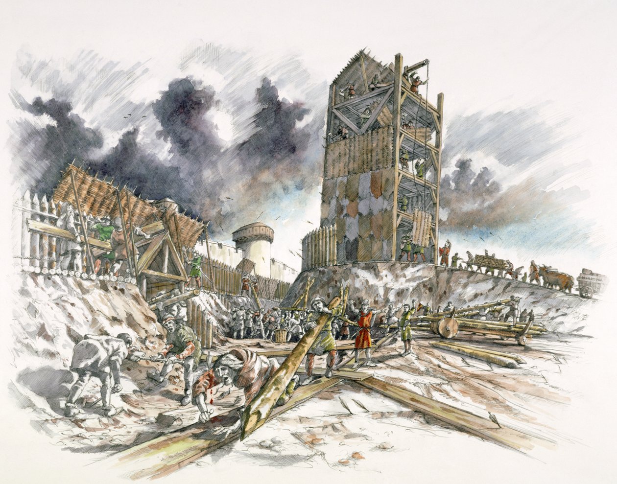 Asedio del castillo de Dover, 1216, c1990-2010 de Peter Dunn