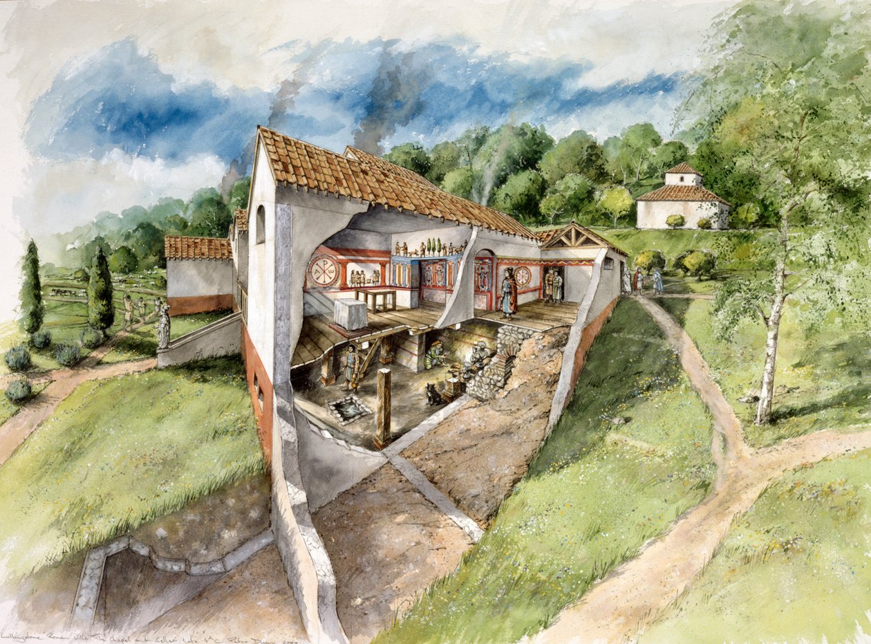Villa romana de Lullingstone, siglo IV de Peter Dunn