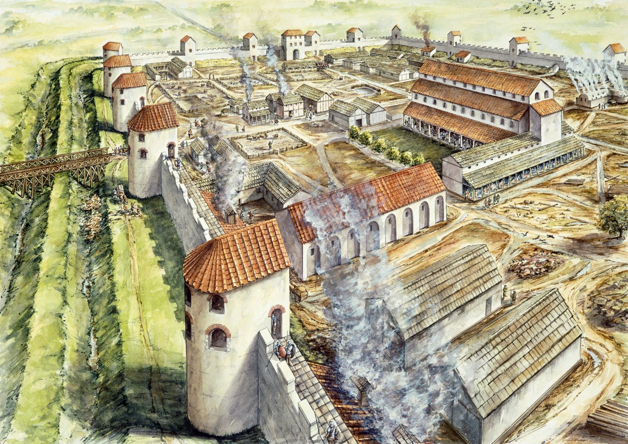 Castillo de Portchester, AD 345, c. 1990-2010 de Peter Dunn