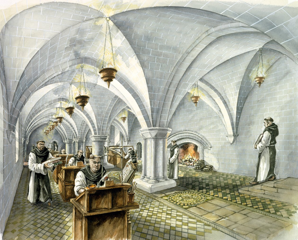 Abadía de Rievaulx, siglo XIII de Peter Dunn