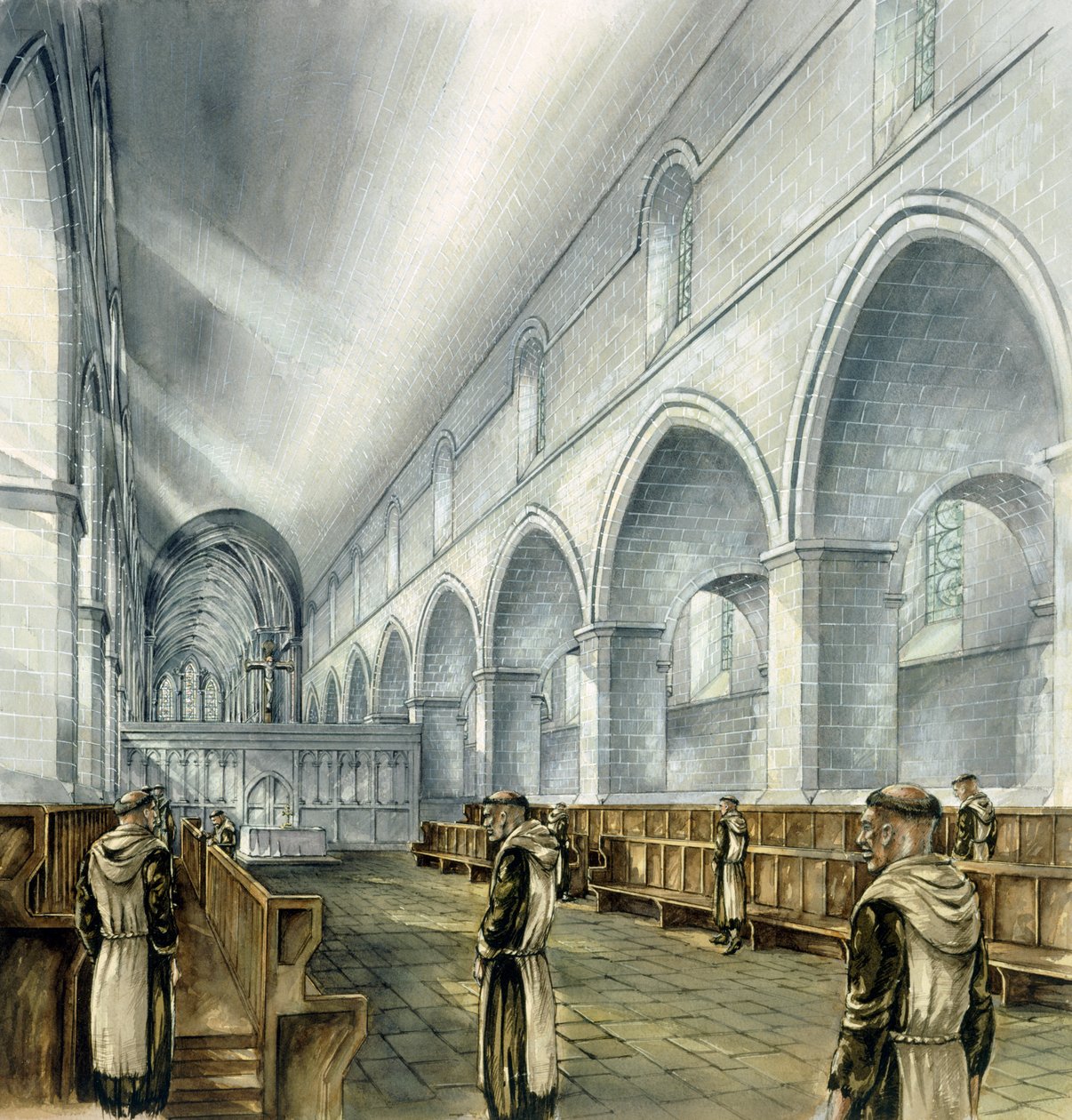 Abadía de Rievaulx, siglo XIII, c1990-2010 de Peter Dunn