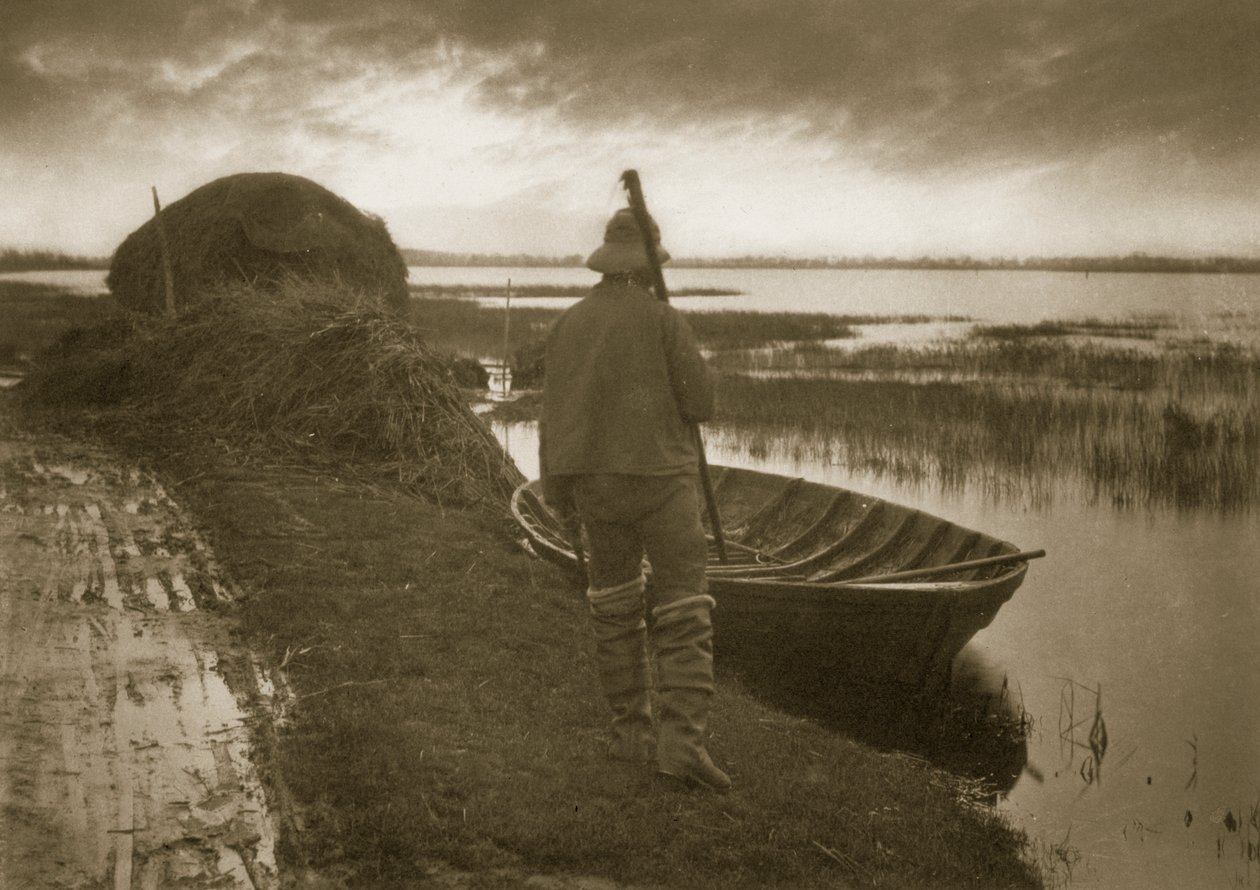 Hombre del pantano en camino a cortar Schoof-stuff, c.1886 de Peter Emerson und Thomas Goodall