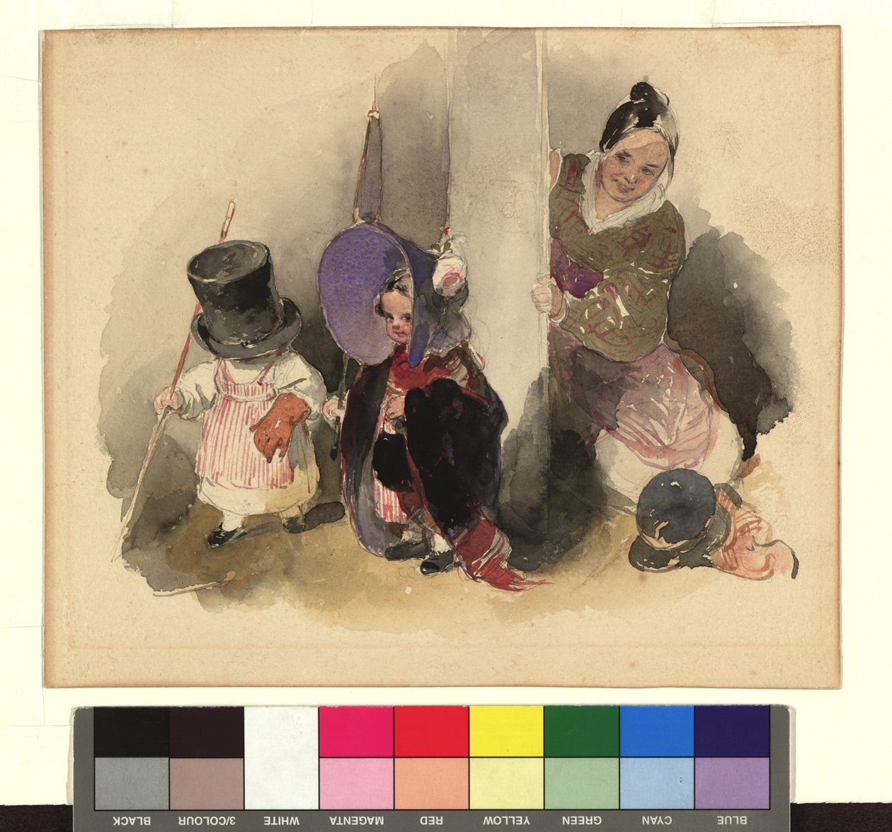 Mutter mit spielenden Kindern (Der kleine Gerngross) de Peter Fendi