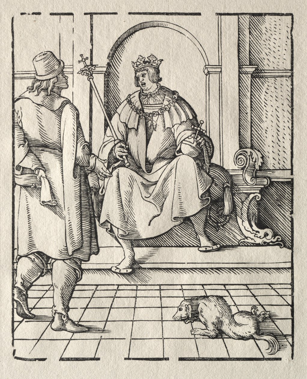 Un rey entronizado de Peter Flötner
