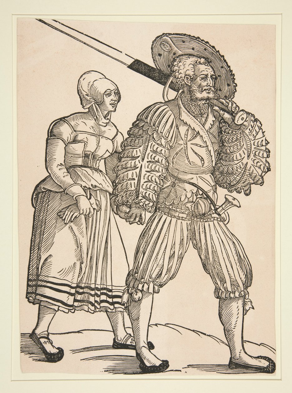soldado y esposa de Peter Flötner