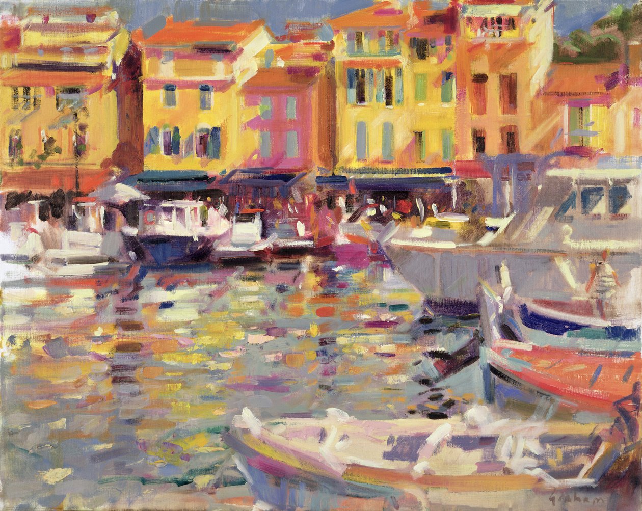 Puerto en Cassis de Peter Graham (Contemporary)