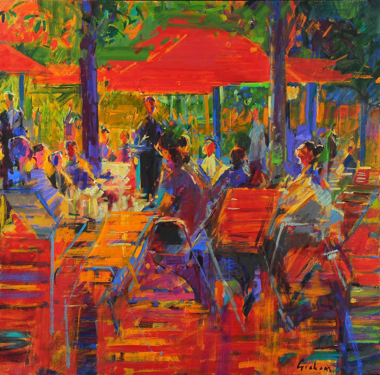 Jardin de Paris (óleo sobre lienzo) de Peter Graham