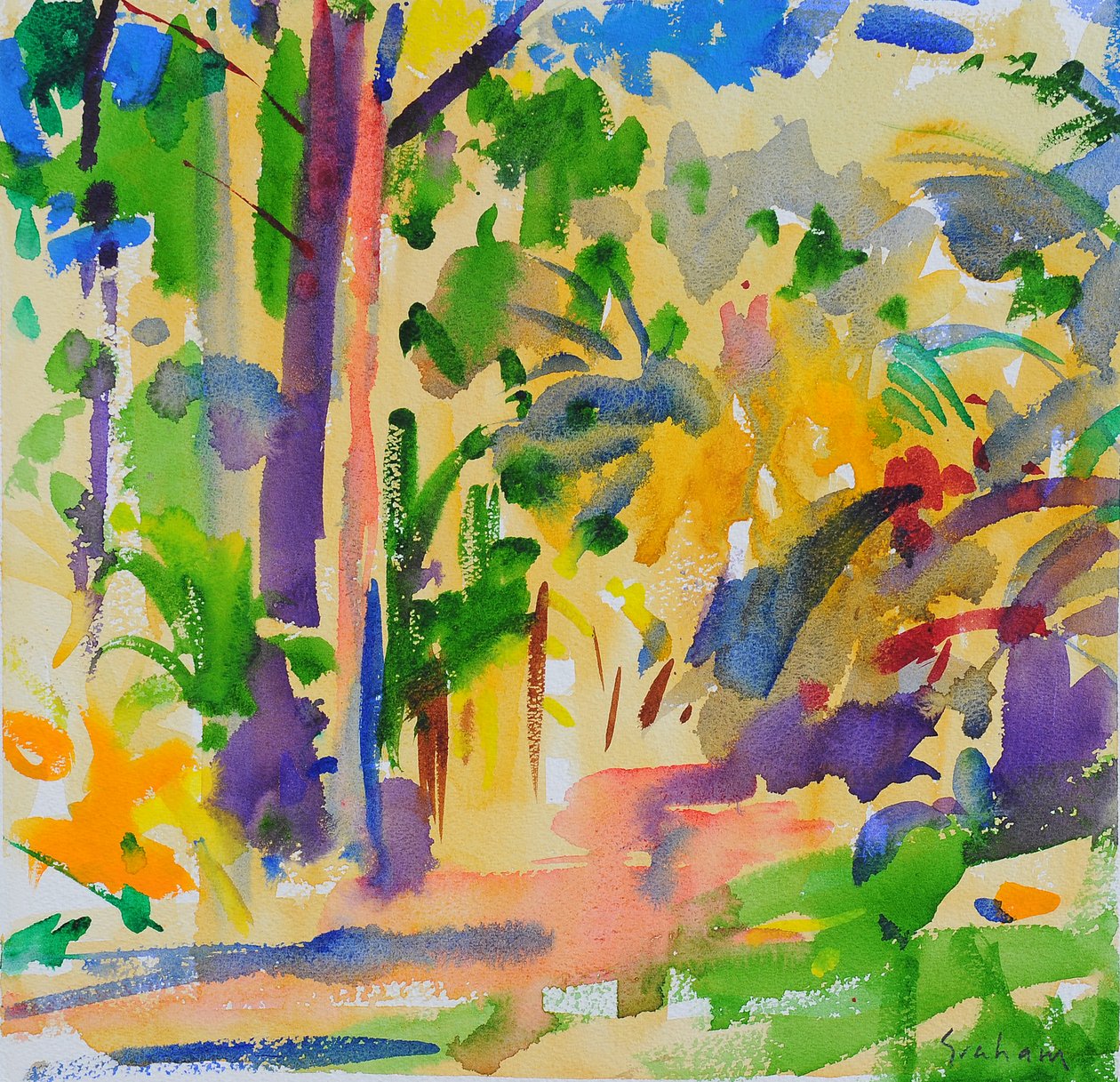Selva tropical de Maui, 2023 (acuarela) de Peter Graham