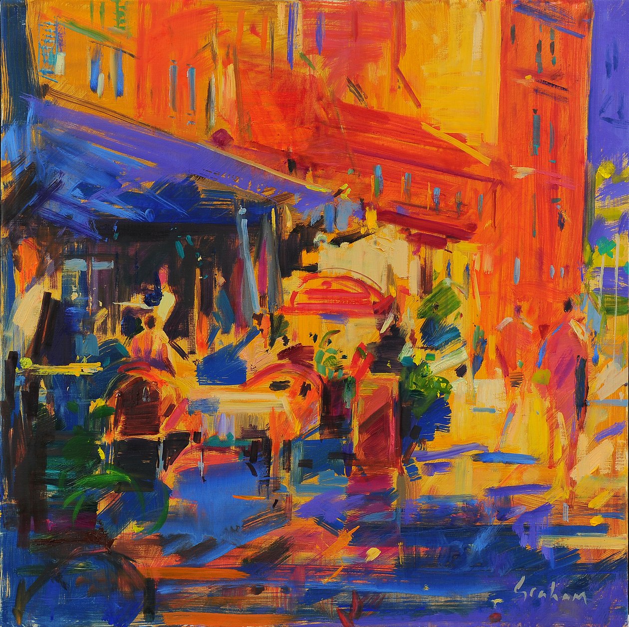 Villefranche-sur-Mer, Beau Rivage (óleo sobre lienzo) de Peter Graham