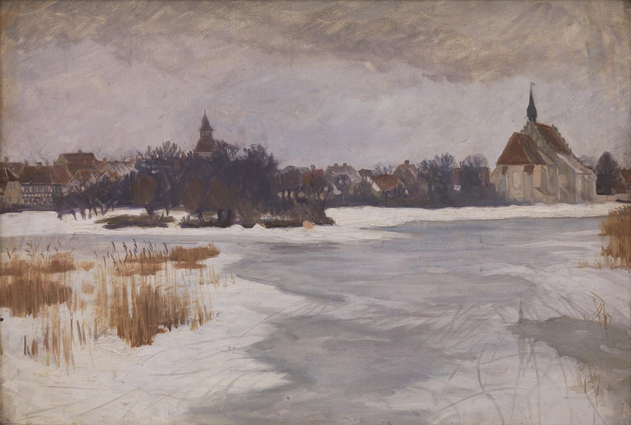 Una vista de Faaborg. Invierno de Peter Hansen
