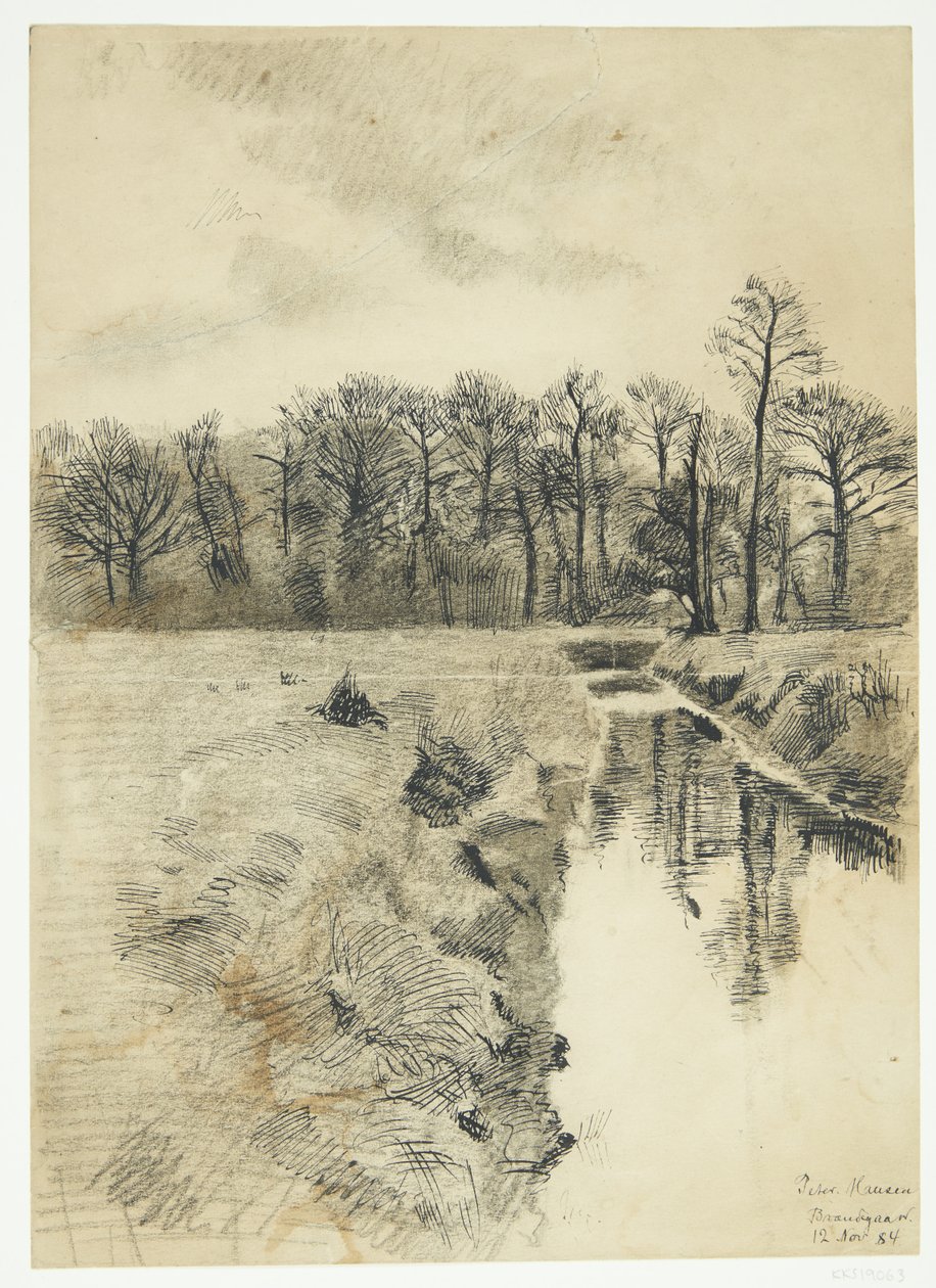 Paisaje con un arroyo de Peter Hansen