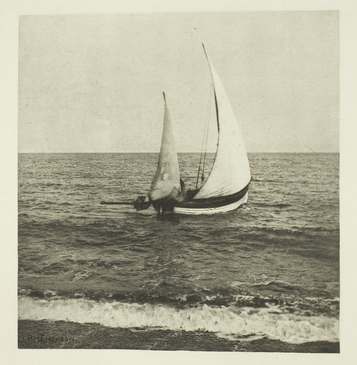 Un pescador de camarones de Suffolk "Saliendo" de Peter Henry Emerson
