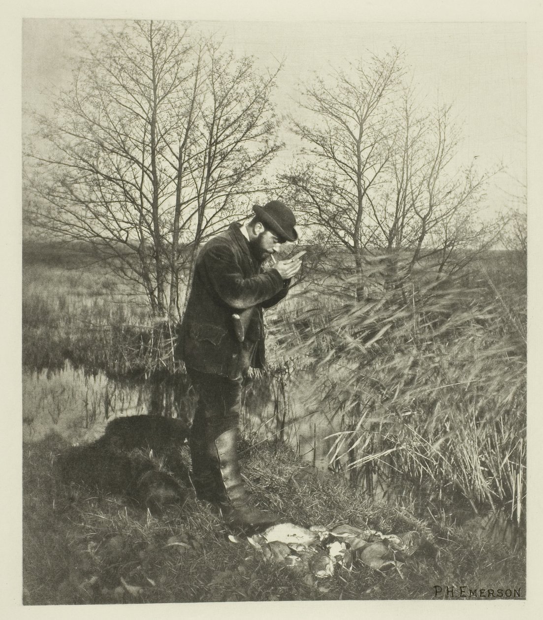 En la esquina del refugio (Norfolk) de Peter Henry Emerson