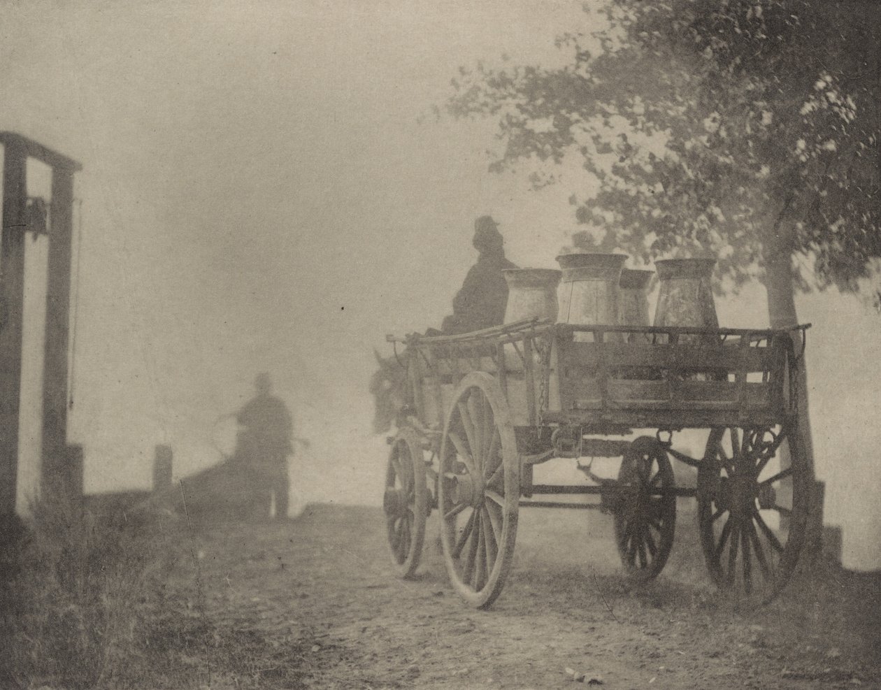 At the Ferry-A Misty Morning,1890-1891, impreso en 1893 (foto) de Peter Henry Emerson
