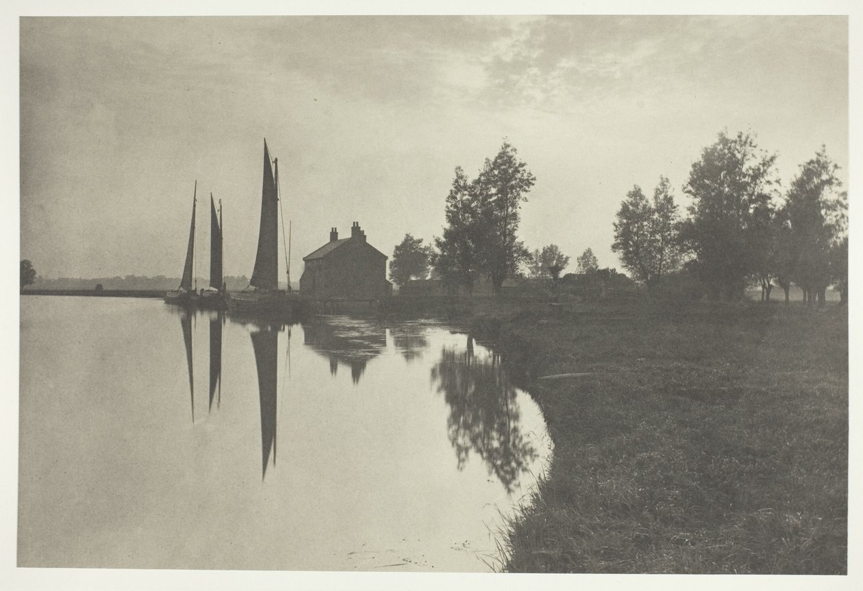 Cantley: Wherries esperando el cambio de la marea de Peter Henry Emerson