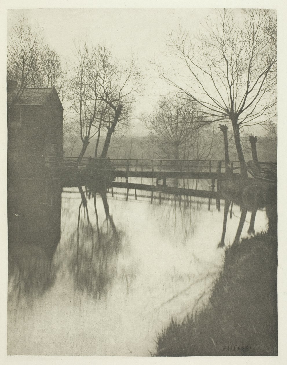 Pasarela cerca de Chingford de Peter Henry Emerson