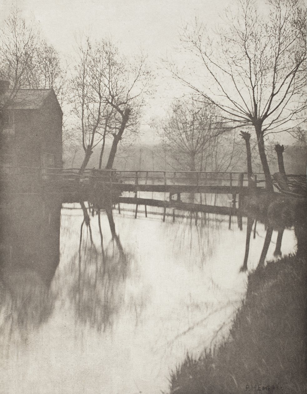 Pasarela cerca de Chingford de Peter Henry Emerson