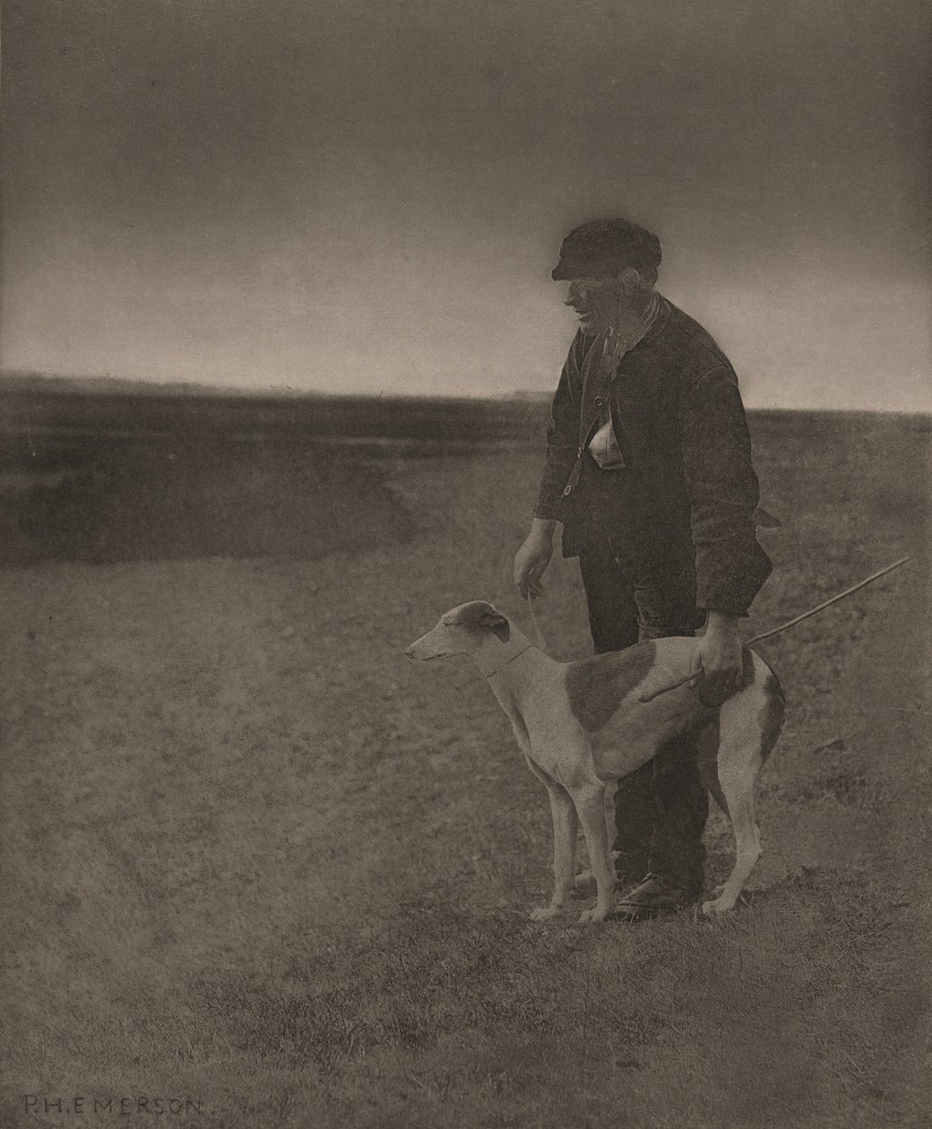 The Poacher-A Hare in View,1888 (foto) de Peter Henry Emerson
