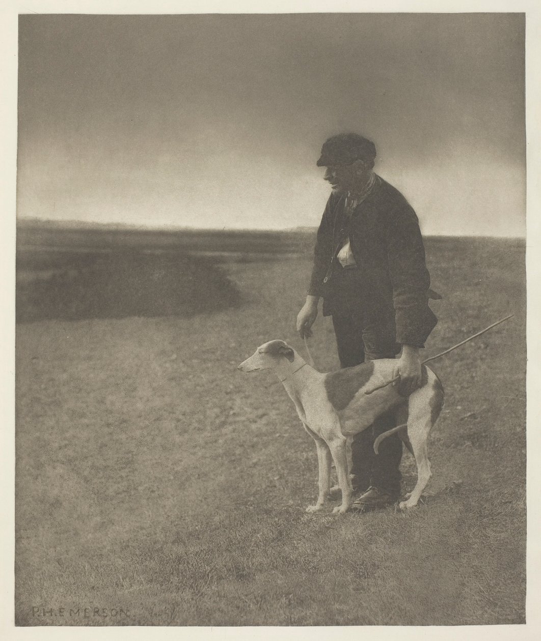 El cazador furtivo - Una liebre a la vista, (Suffolk) de Peter Henry Emerson