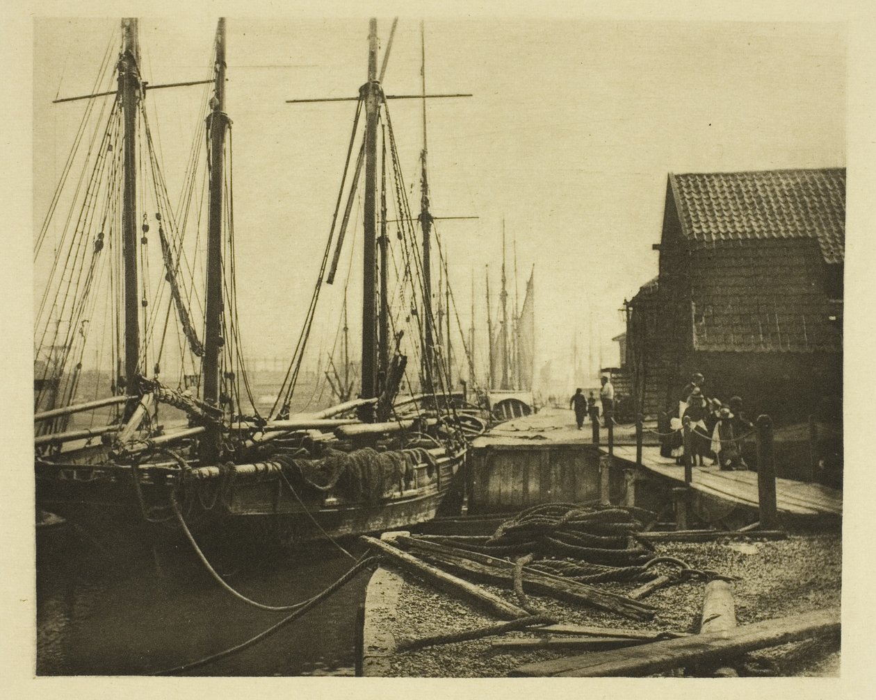 Los muelles a la hora de la cena de Peter Henry Emerson