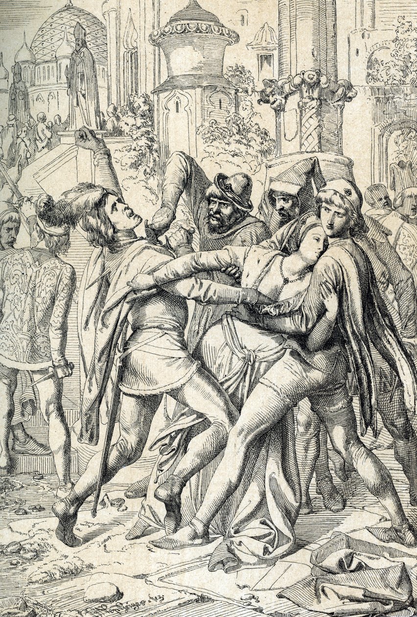 Las vísperas sicilianas (Vespri siciliani) revuelta popular de la isla de Sicilia contra la dominación feudal del rey francés Carlos de Anjou, acaecida en Palermo y Corleone, el 31/03/1282, Martes de Pascua - (Vísperas sicilianas, rebelión exitosa el de Peter Johann Nepomuck Geiger