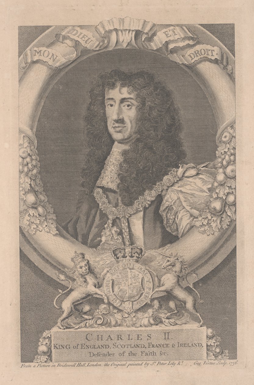 Carlos II, Rey de Inglaterra, Escocia, Francia e Irlanda de Peter Lely