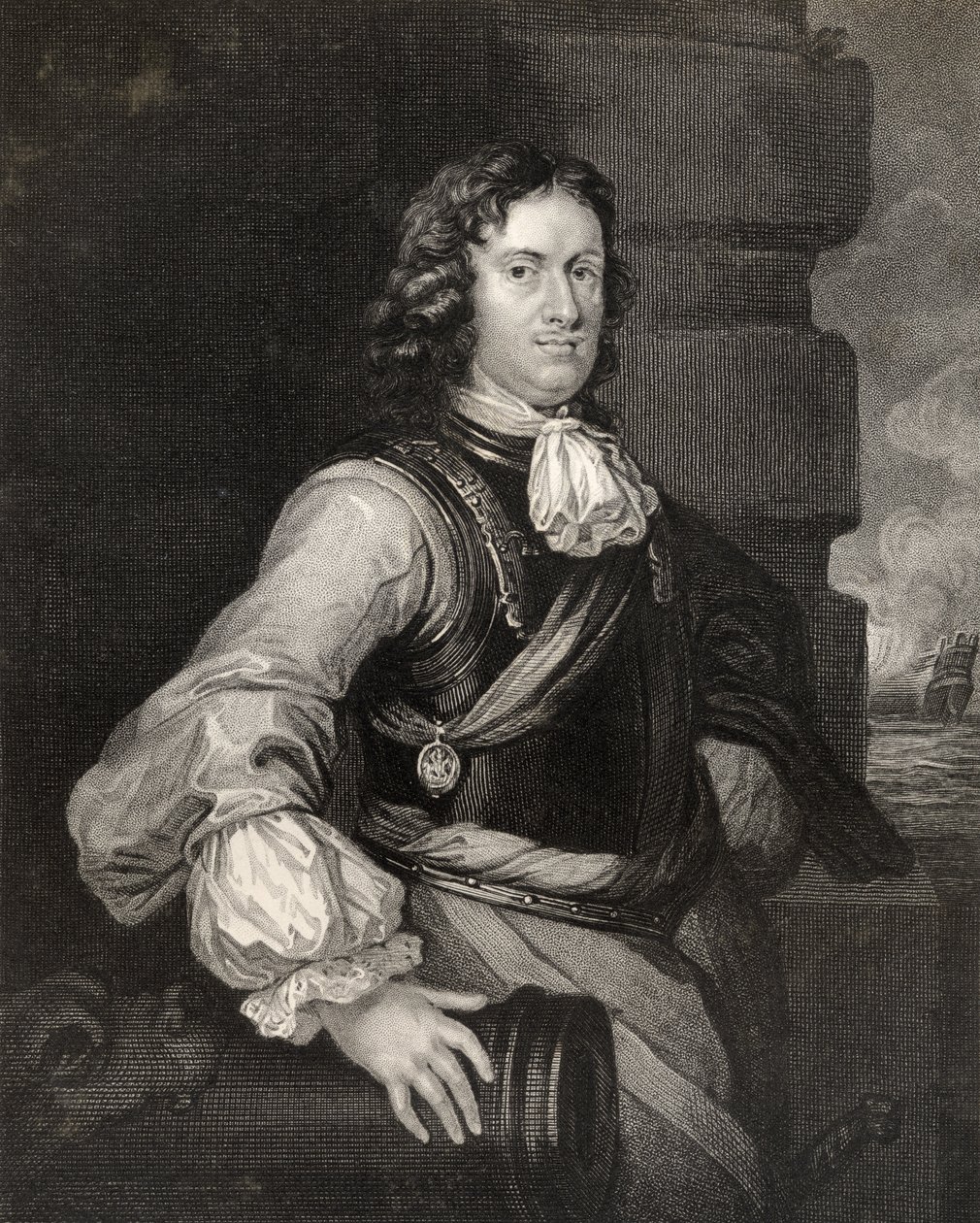 Edward Montagu, grabado por H.T. Ryall, de 