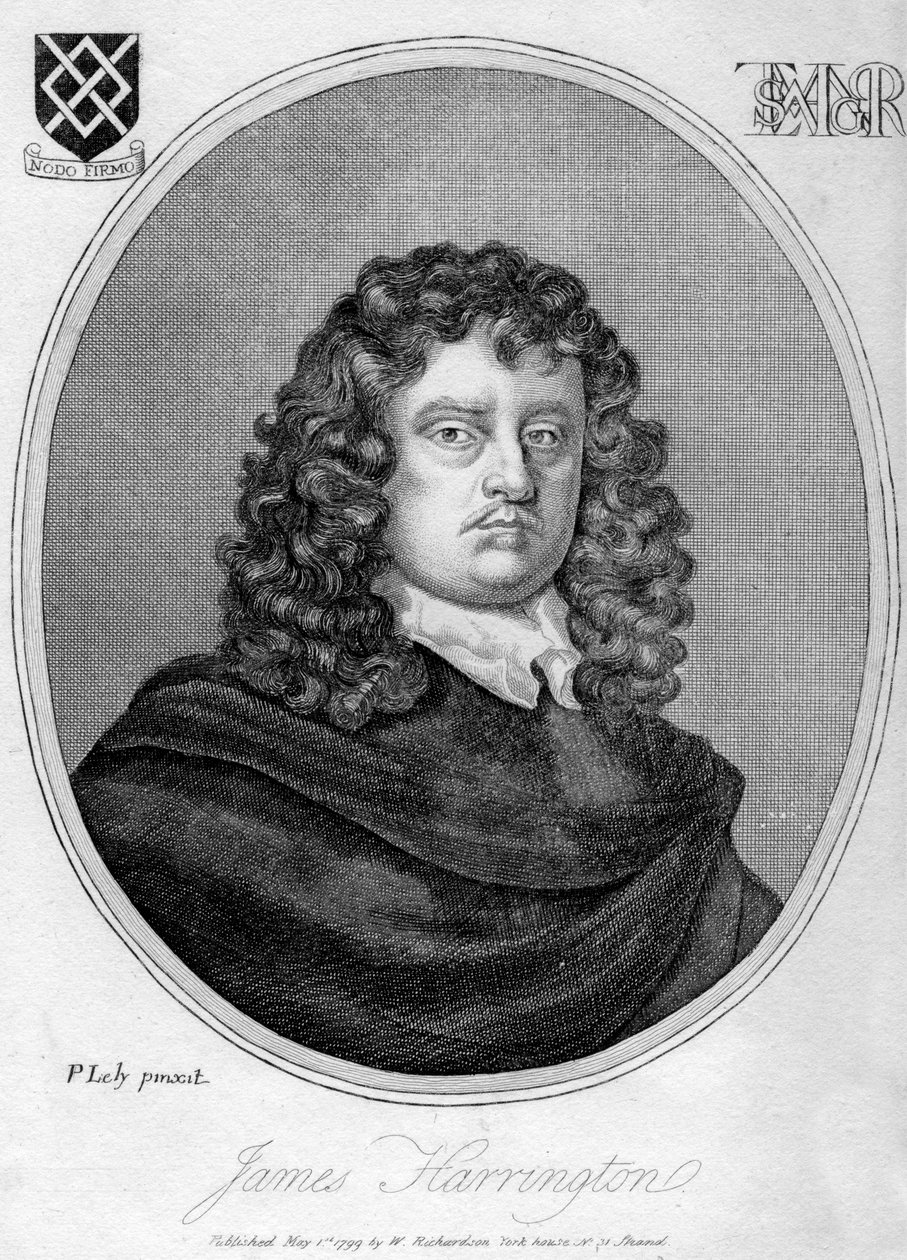James Harrington 1611-1677, teórico político inglés, 1799 de Peter Lely