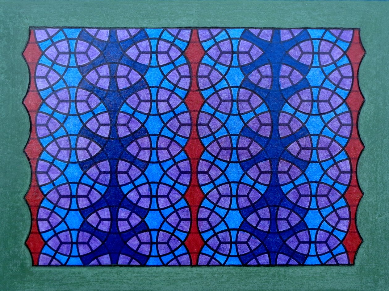 CÍRCULOS EN REJILLA HEXAGONAL. 2020 de Peter McClure