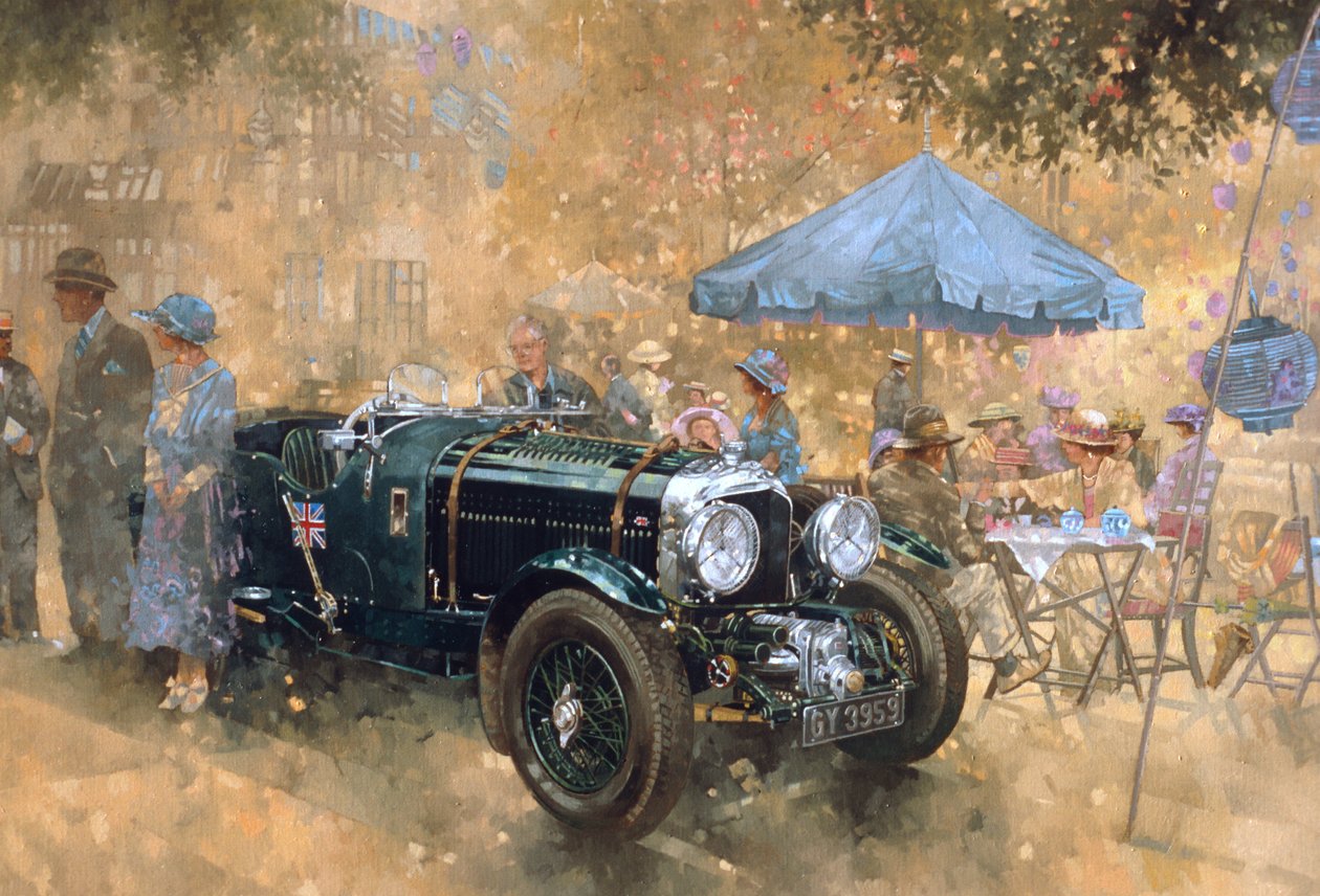 Fiesta en el jardín con el Bentley de Peter Miller