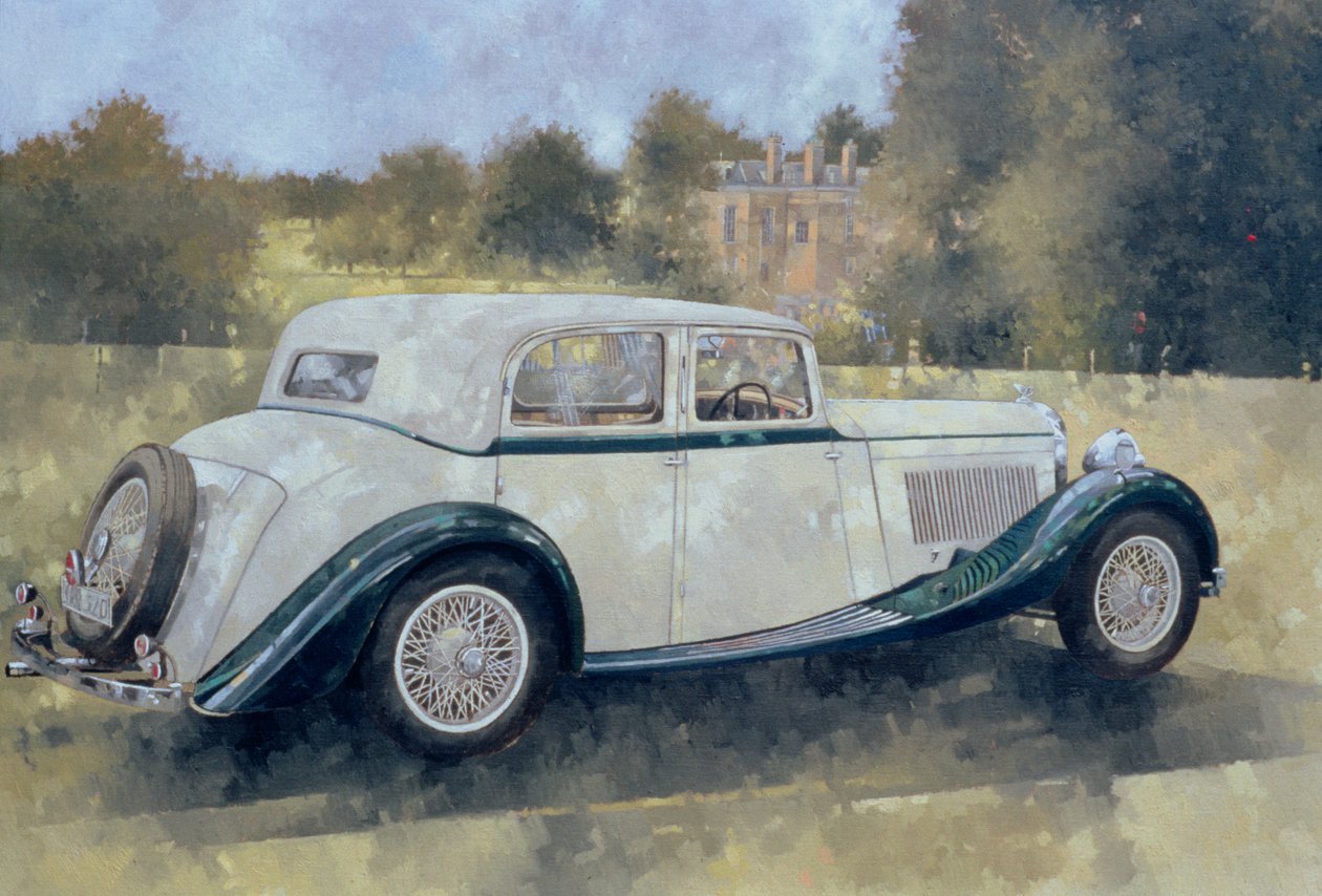 El Bentley verde y blanco en Althorp de Peter Miller