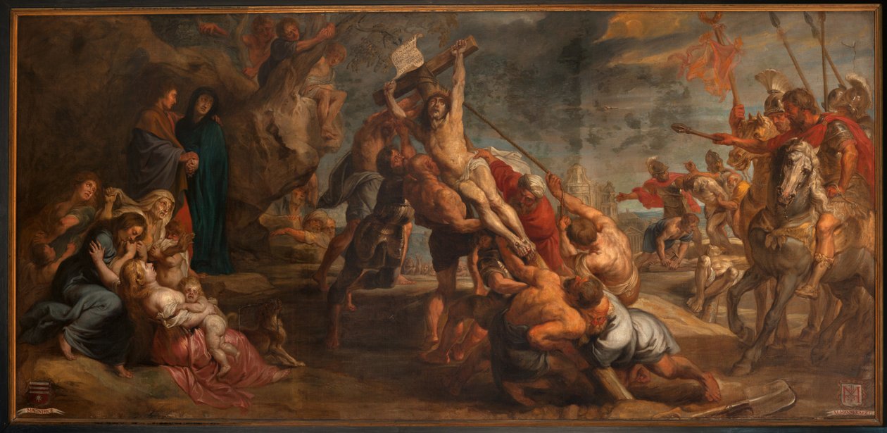 Erection de la croix de Christ L