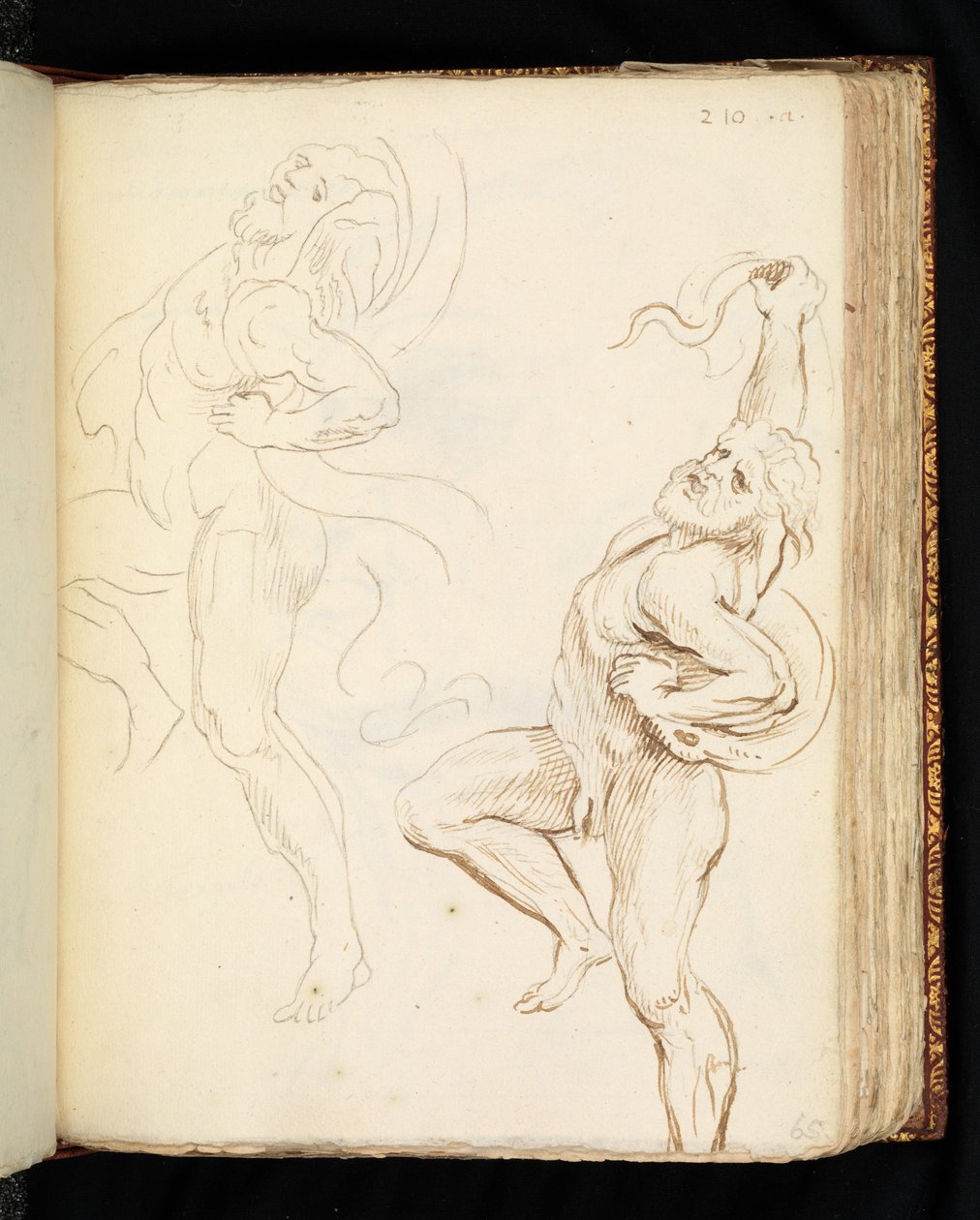 Dos estudios de Laocoonte, uno con las serpientes transformadas en drapería de Peter Paul (after) Rubens