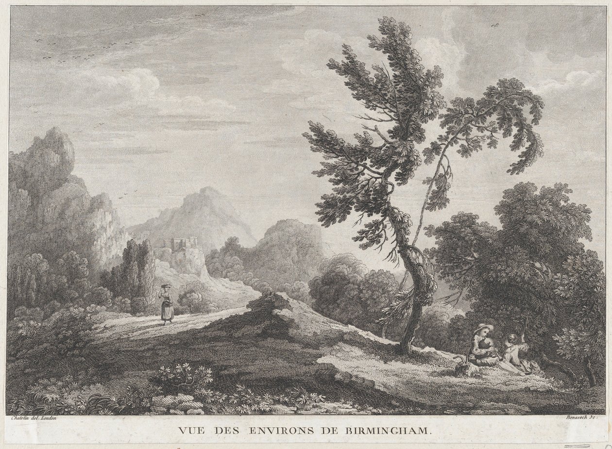 Vista de Birmingham, ca. 1755 de Peter Paul Benazech