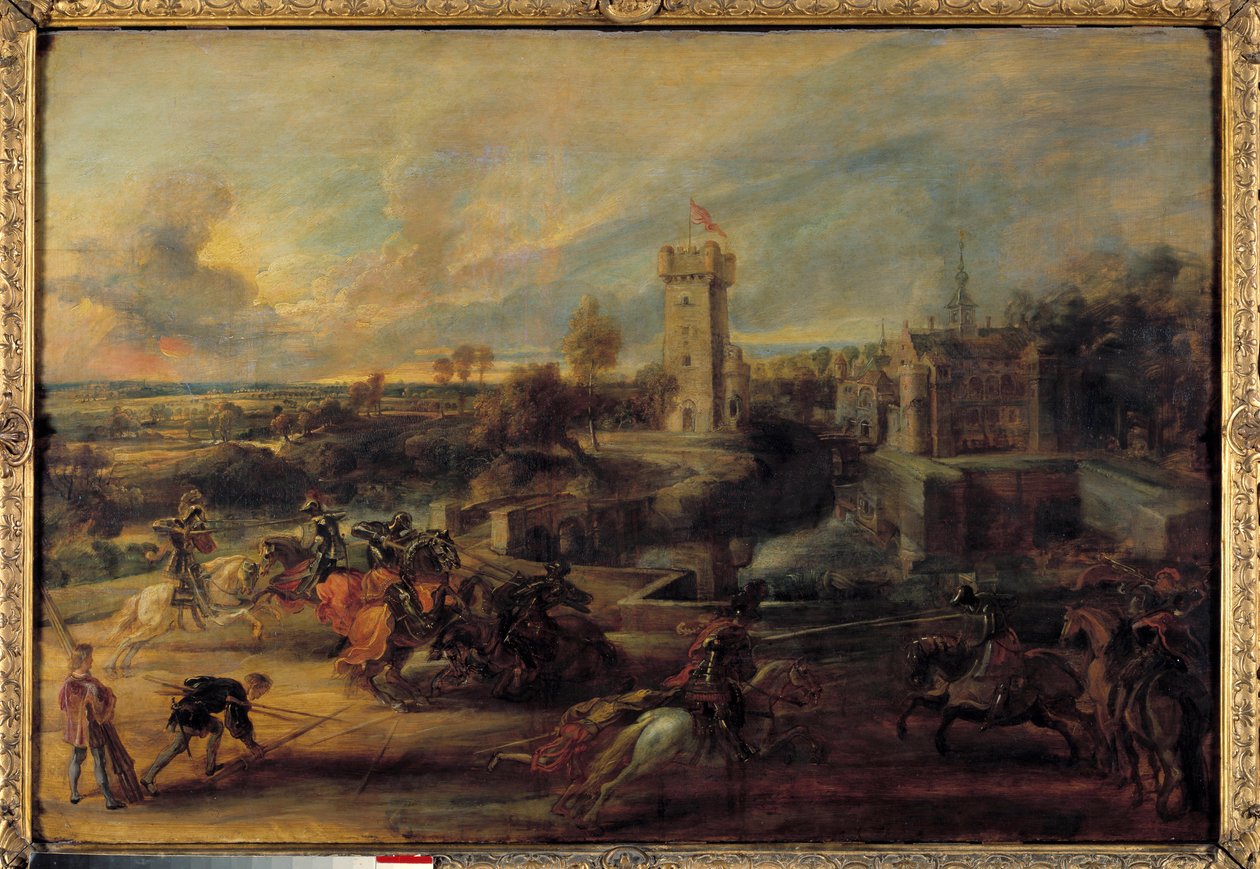 Un torneo cerca de las fosas del Castillo de Steen (Edad Media) de Peter Paul Rubens