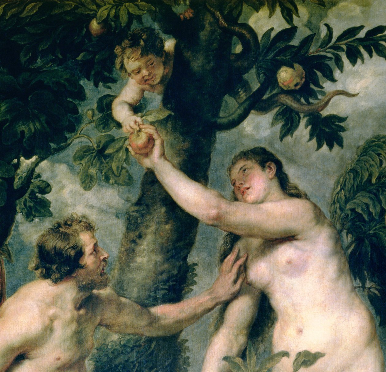 Adán y Eva (copiado del cuadro de Tiziano) (detalle de 51710) de Peter Paul Rubens