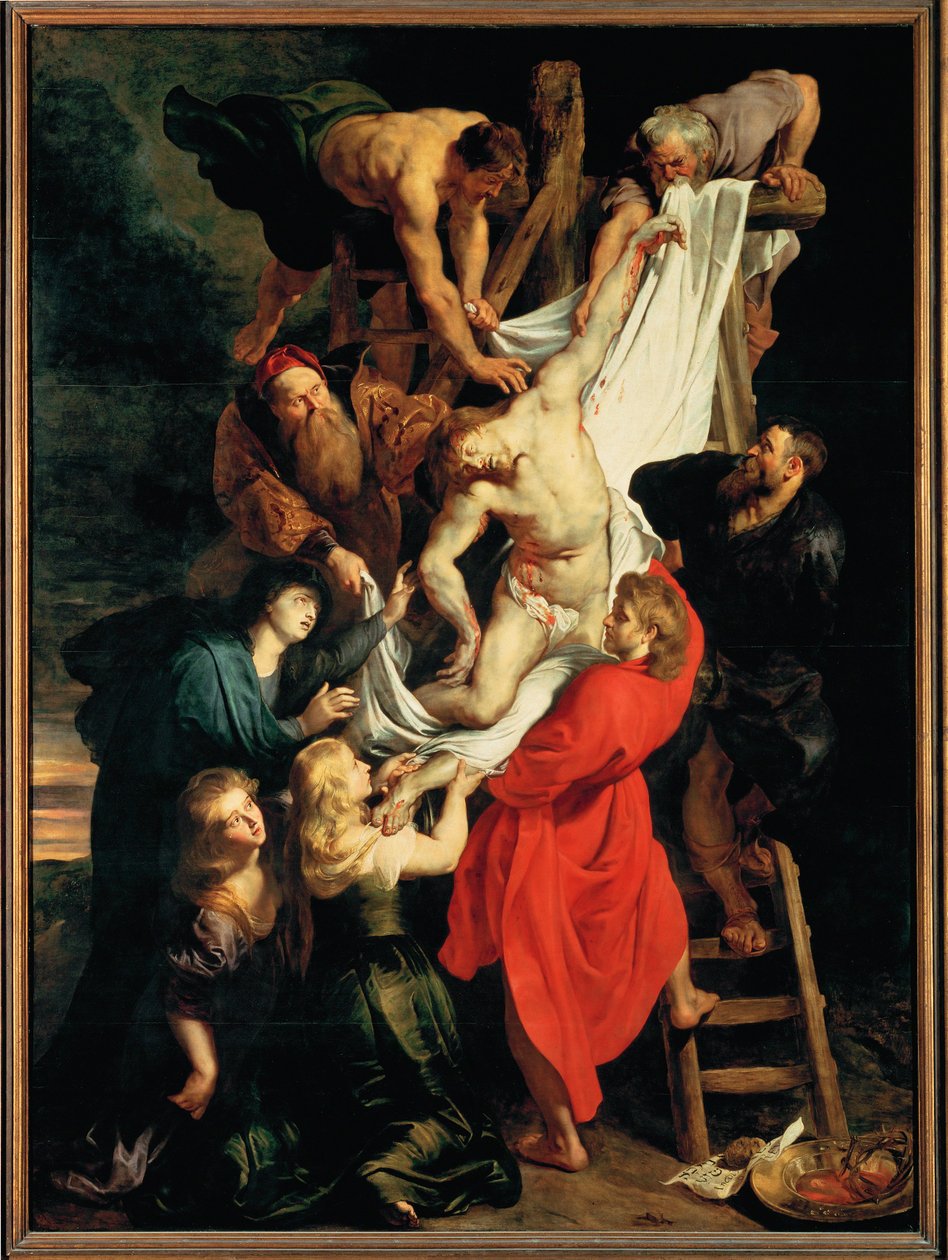 Altar: Descendimiento de la Cruz, panel central (óleo sobre lienzo) de Peter Paul Rubens