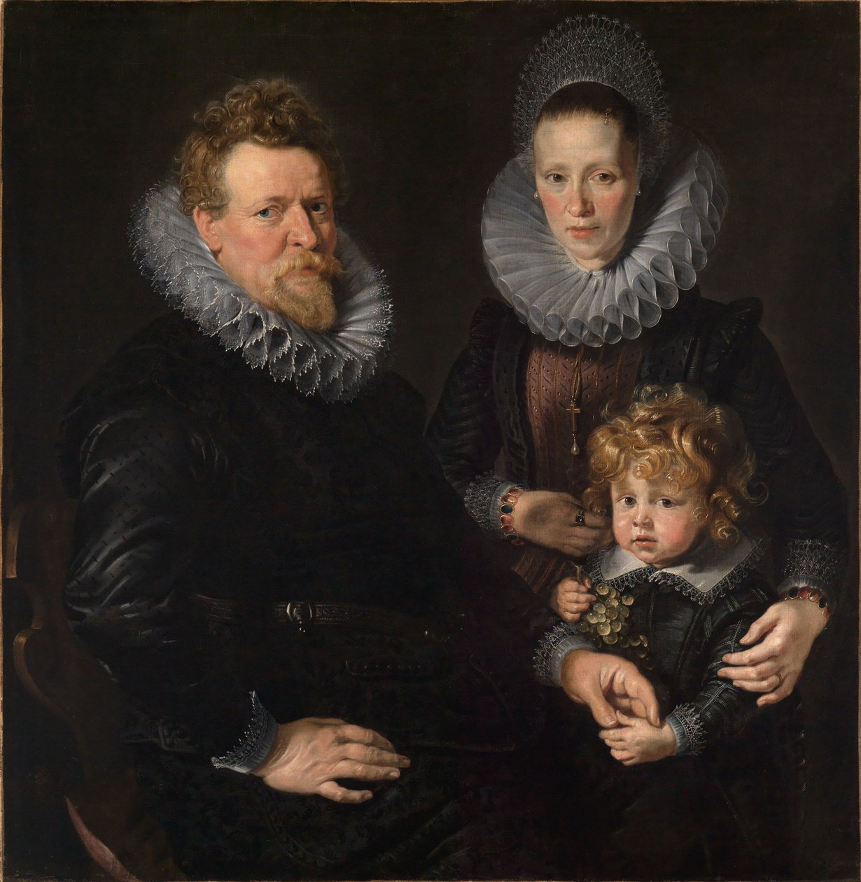 Retrato del orfebre de Bruselas Robert Staes, de su esposa Anna y de su hijo Albert de Peter Paul Rubens