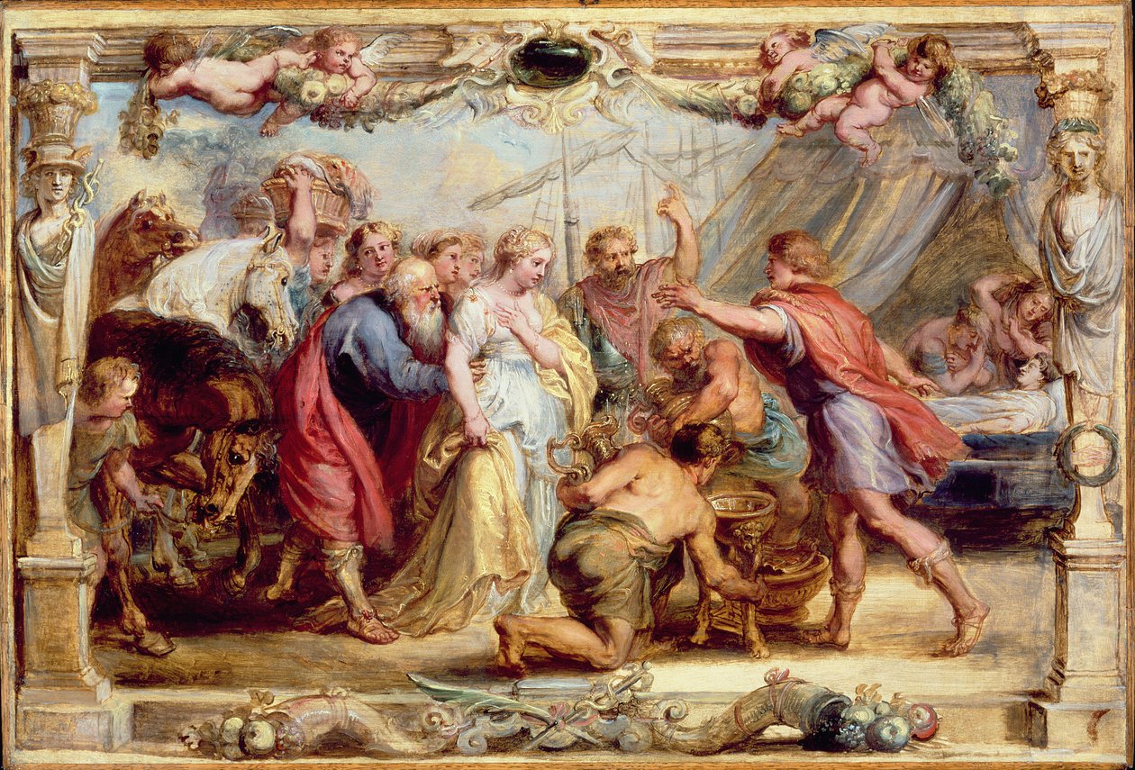Briseida Devuelta a Aquiles, 1630-1631 de Peter Paul Rubens