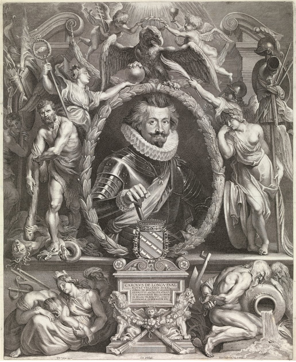 Charles Bonaventure de Longueval (grabado) de Peter Paul Rubens