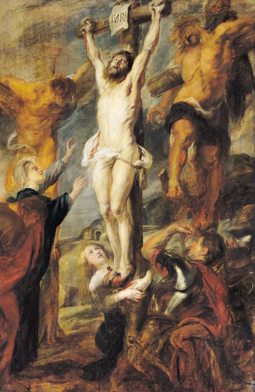 Cristo Entre los Dos Ladrones, c.1635 de Peter Paul Rubens