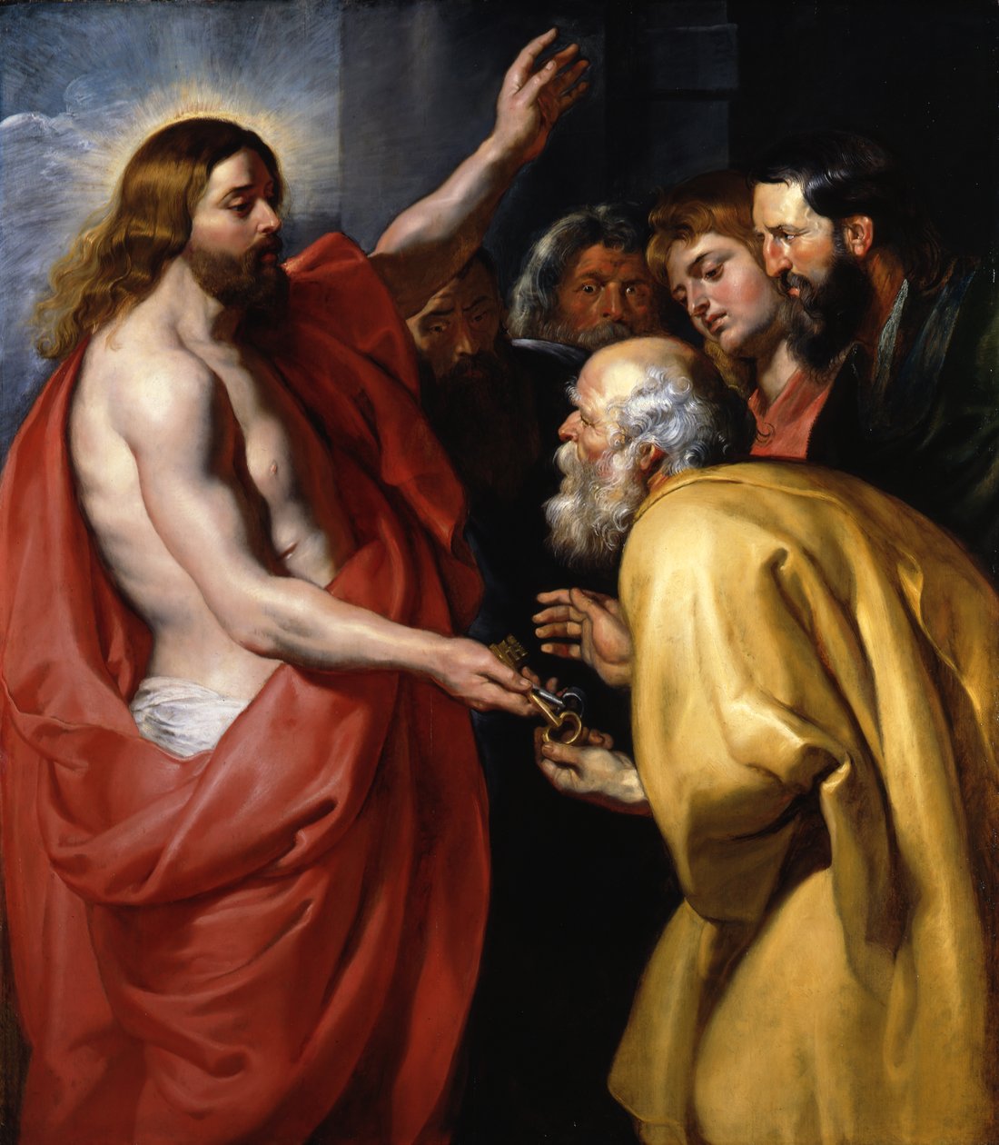 Cristo entrega a San Pedro las llaves del cielo de Peter Paul Rubens