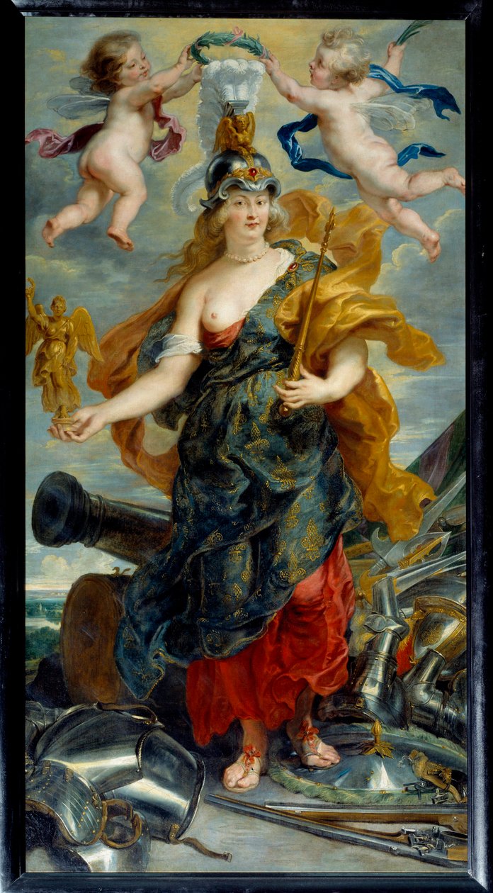 Ciclo de los Médicis: Retrato de pie de María de Médicis en Bellona, reina de Francia de Peter Paul Rubens
