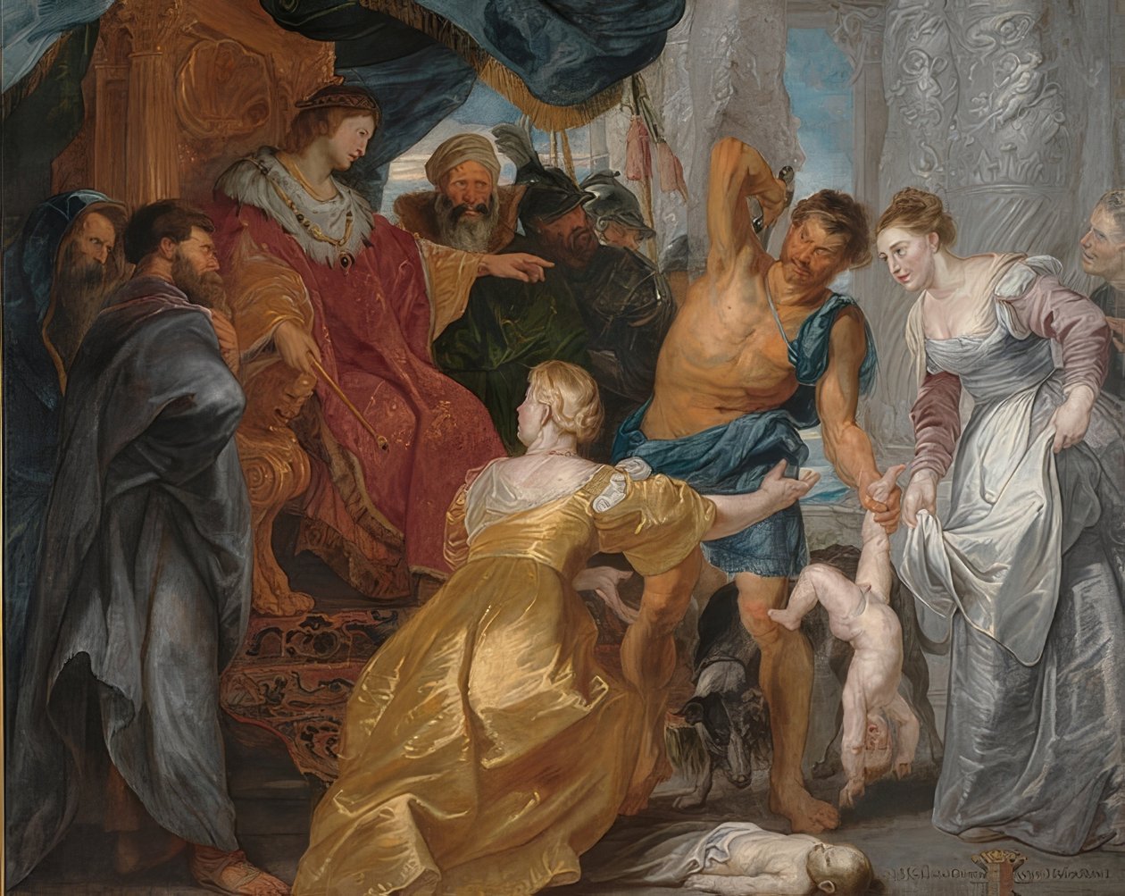 El juicio del rey Salomón de Peter Paul Rubens