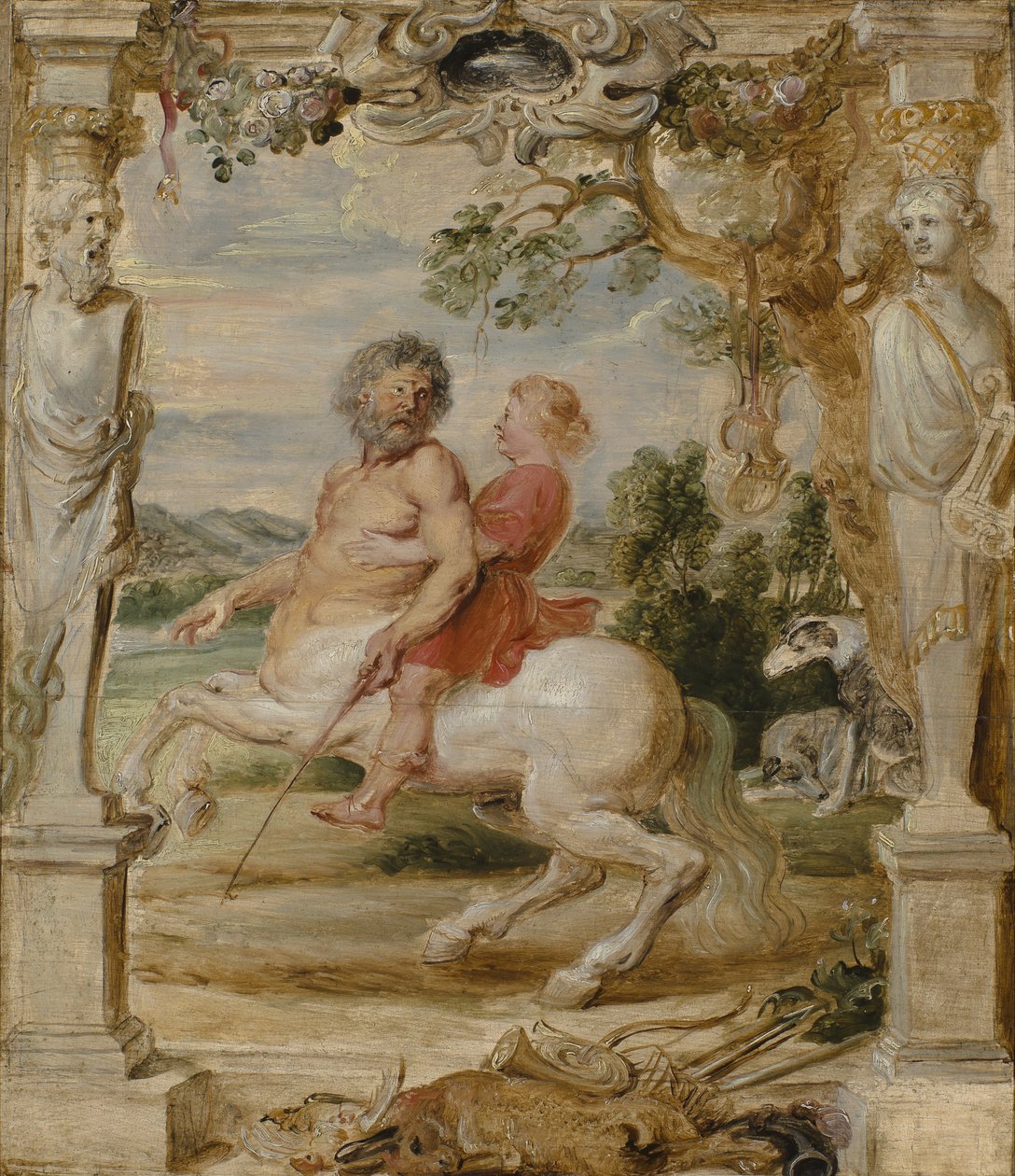 El centauro Quirón instruye al joven Aquiles de Peter Paul Rubens